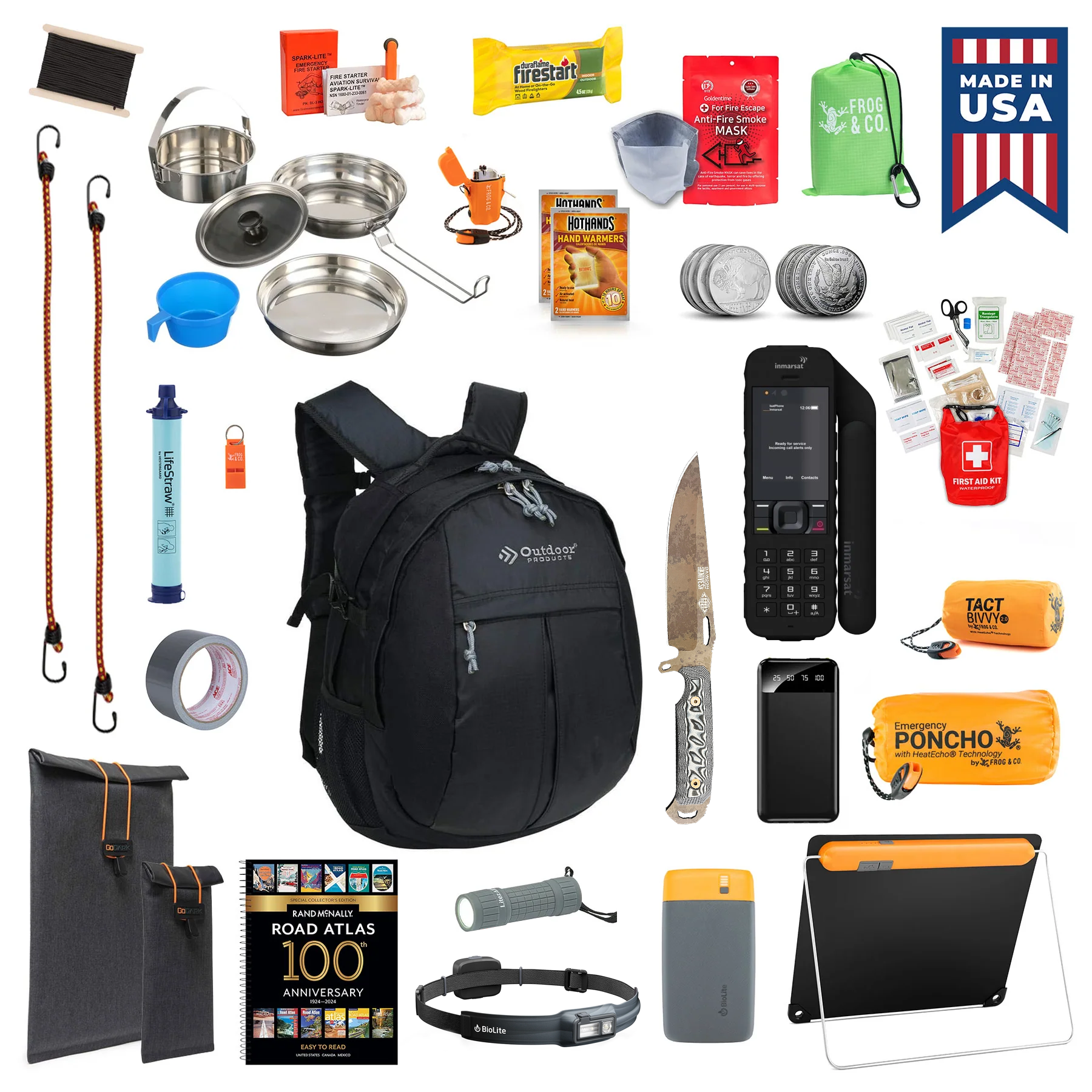 Ultimate Survival Go Bag w/ Inmarsat Isatphone 2: Be Prepared for Anything