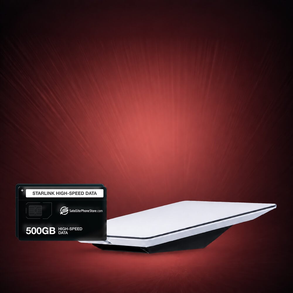 Starlink Mini dish with 500GB priority data plan