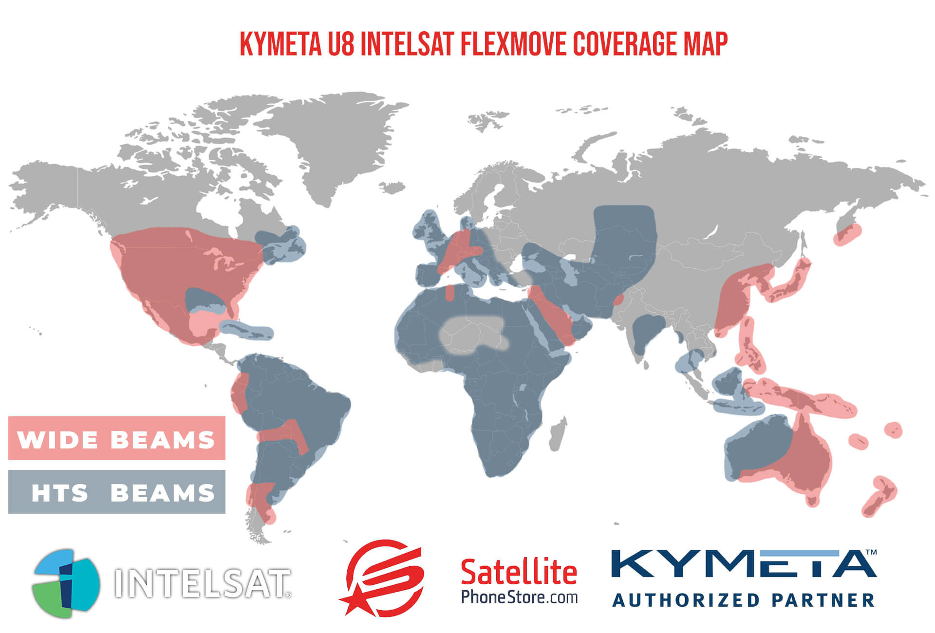 Kymeta U8 Intelsat Flexmove Coverage Map