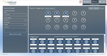 Example of drap-and-drop PTT devices onto talkgroups.