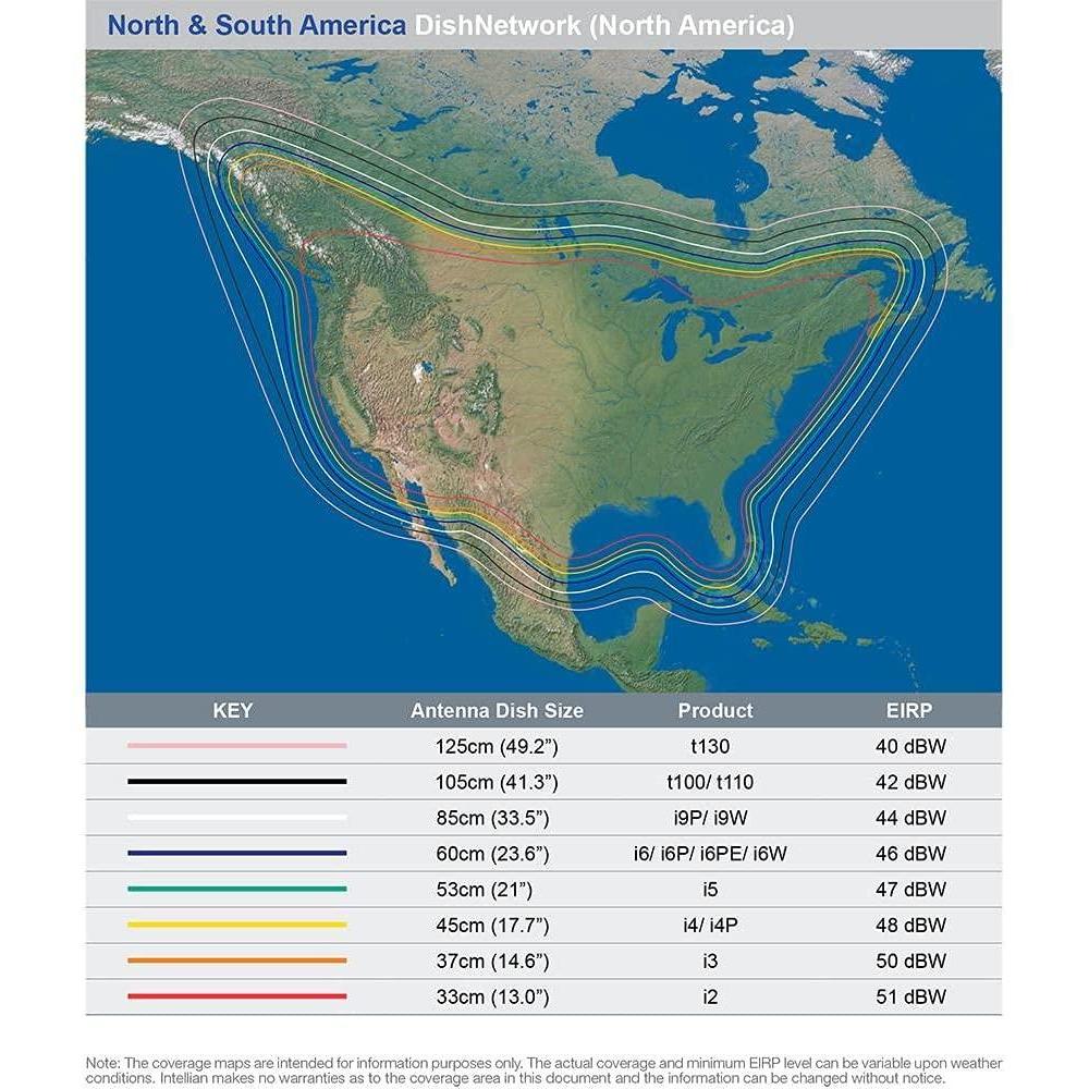 Directv Internet Coverage Map Intellian I3 Us System + Directv Receiver (H24) B4-209Sdt