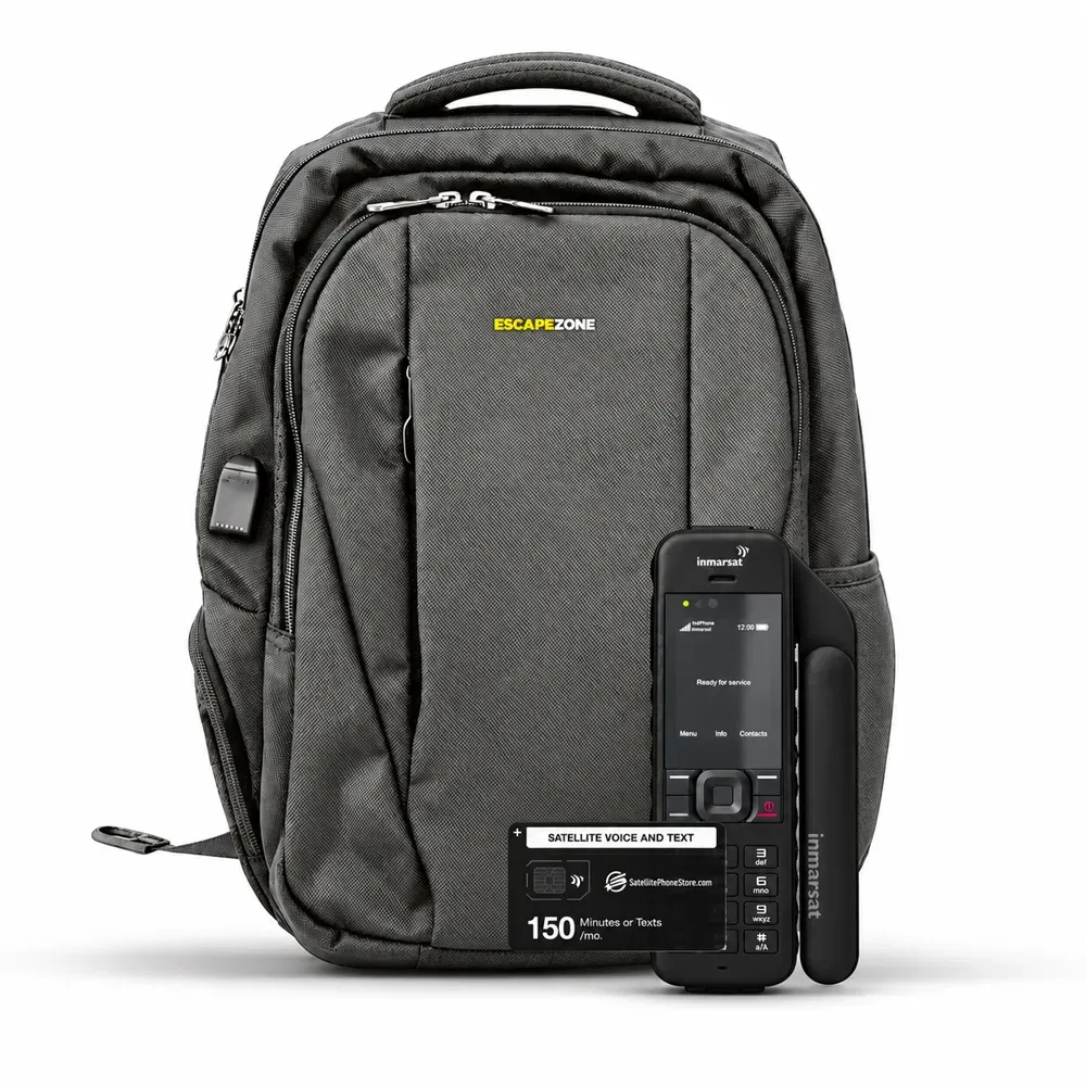 Inmarsat IsatPhone 2 + EscapeZone Gray Shield Backpack