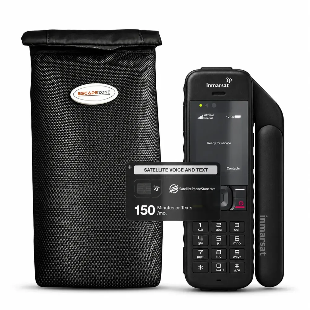 IsatPhone 2 with Faraday Bag Front View