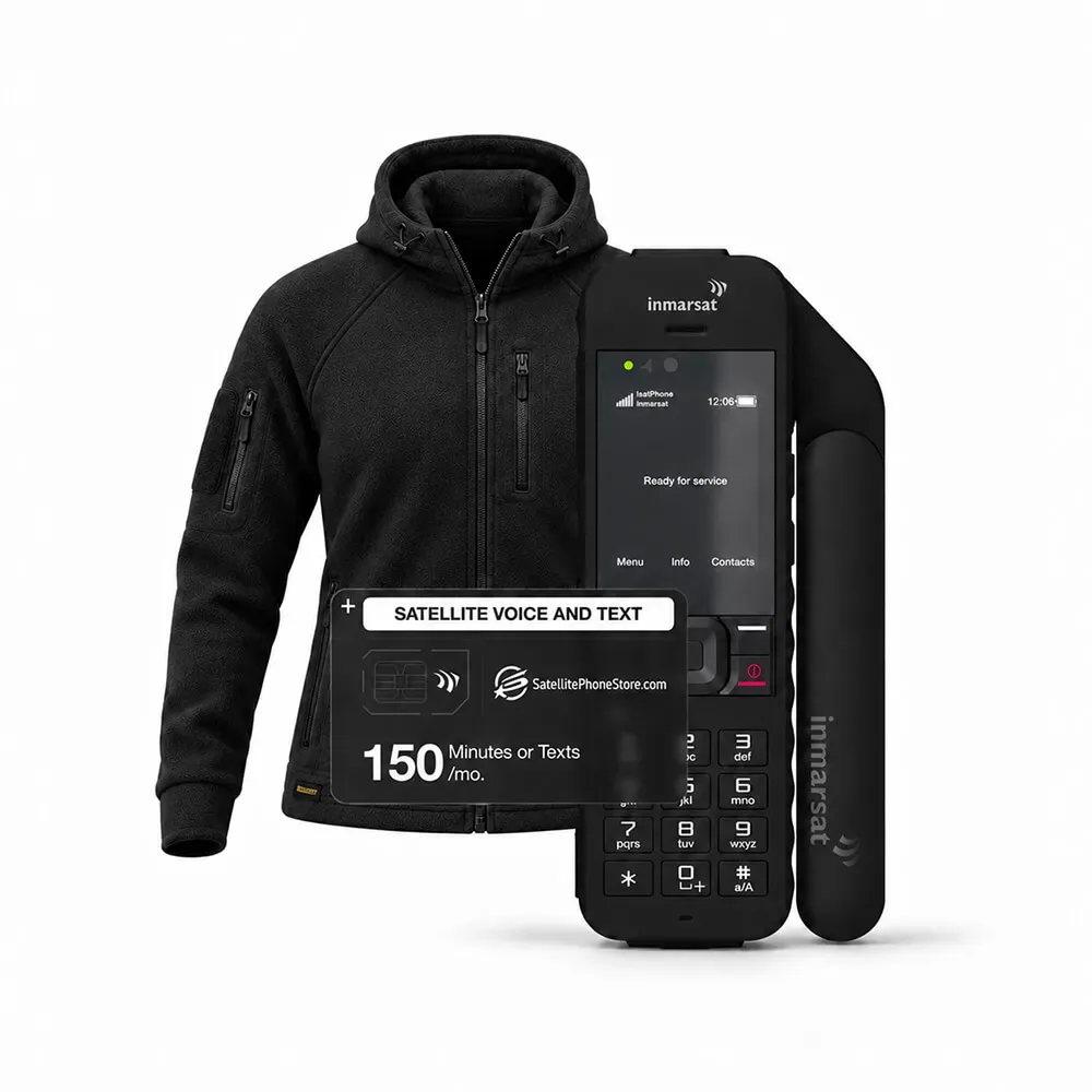 Inmarsat IsatPhone 2 with an EMF-Blocking Tactical Hoodie Bundle