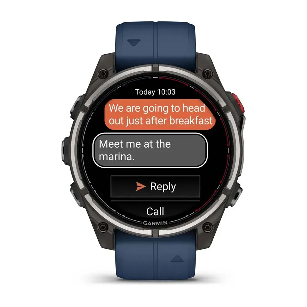 Garmin Quatix 8 Pro Smart Watch 47mm LTE Sapphire Titanium/Captain Blue