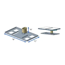 HL1120W Non-Penetrating Mount with Short Stanchion