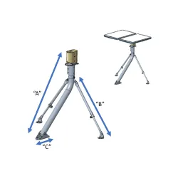 HL1120W Mast Adapter with Tripod